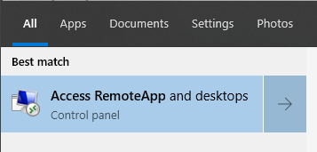 Windows 10 - Start Menu - RemoteApp toevoegen
