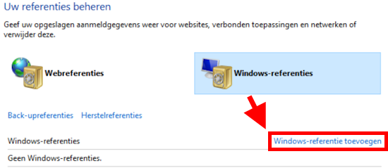 Referentiebeheer - Windows-referentie toevoegen